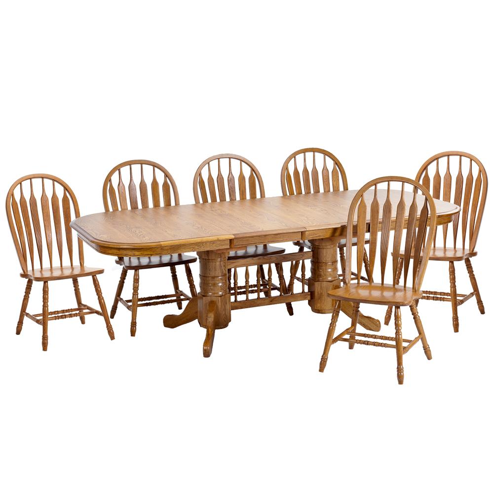 Intercon Classic Oak 7Pc Formica Top Dining Room Wayside Furniture Dining 7 (or more) Piece Set